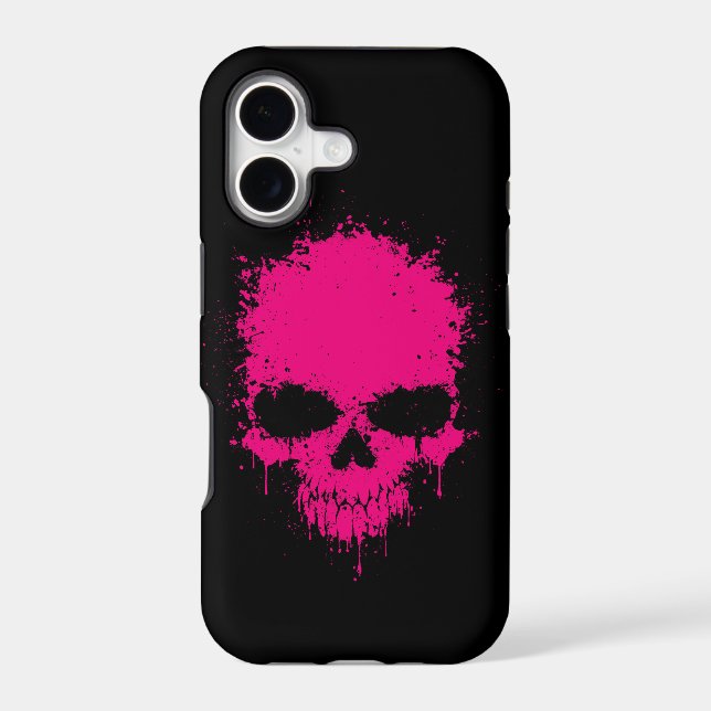 Pink Dripping Splatter Skull (Back)