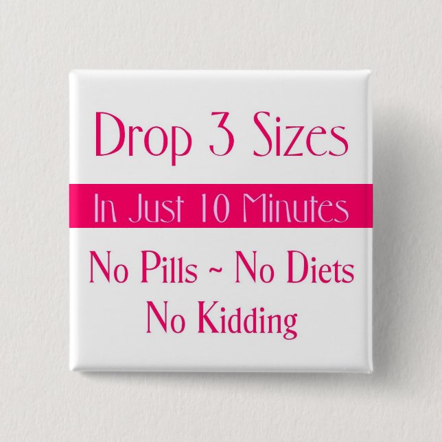 Pink Drop 3 Square 15 Cm Square Badge (Front)