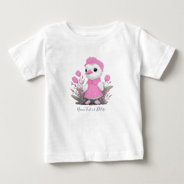 Pink Duck Baby T-Shirt (Front)