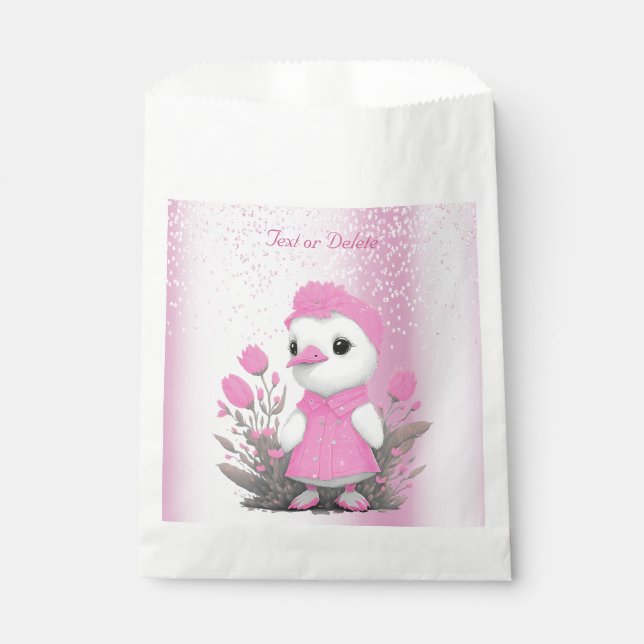 Pink Duck Favour Bag (Front)