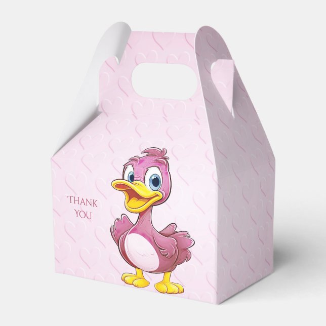 Pink Duck Favour Box (Back Side)