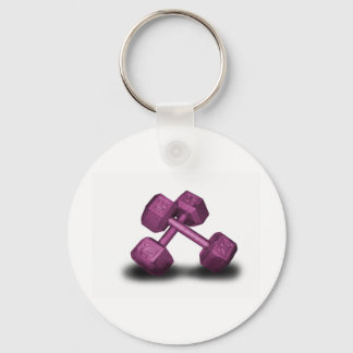Pink Dumbbells Merchandise Key Ring