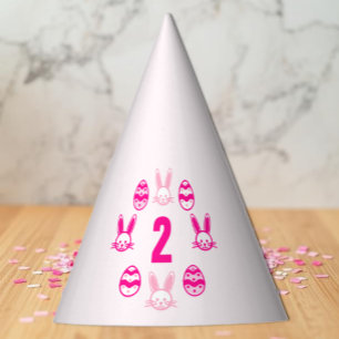 Pink Easter 2nd Birthday Party Hat