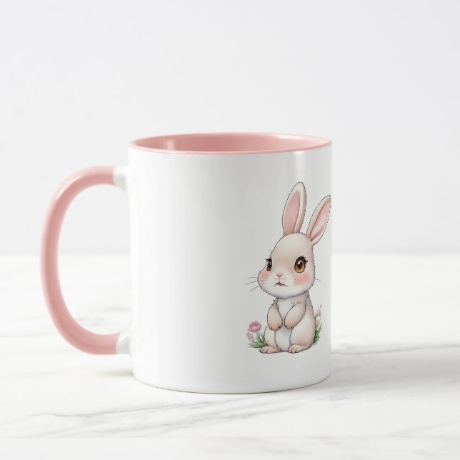 Pink Easter Bunnies Mug (Left)