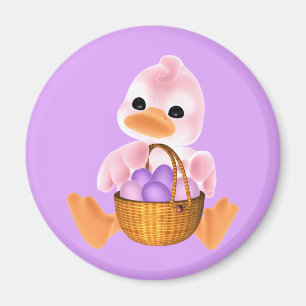 Pink Easter Duck Magnet
