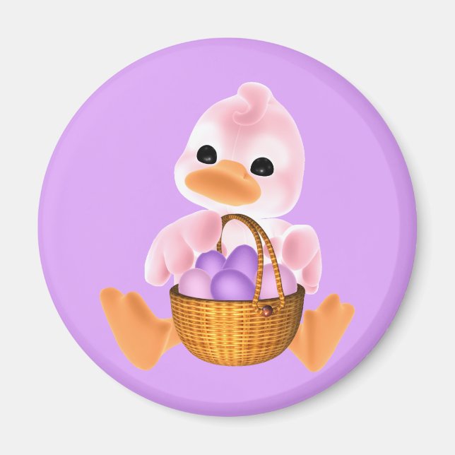 Pink Easter Duck Magnet (Front)