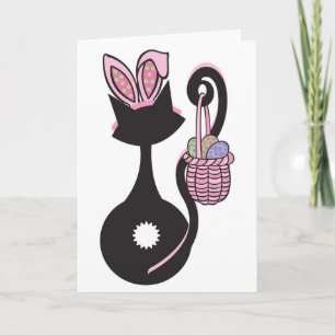 Pink Easter Kitty Card