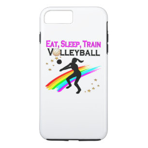 PINK EAT, SLEEP, TRAIN VOLLEYBALL iPhone 8 PLUS/7 PLUS CASE
