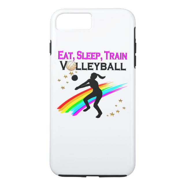 PINK EAT, SLEEP, TRAIN VOLLEYBALL Case-Mate iPhone CASE (Back)