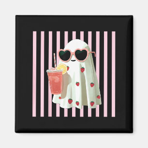 Pink Ed Cute Ghost Summer Fruit Juice Hawaii Magnet