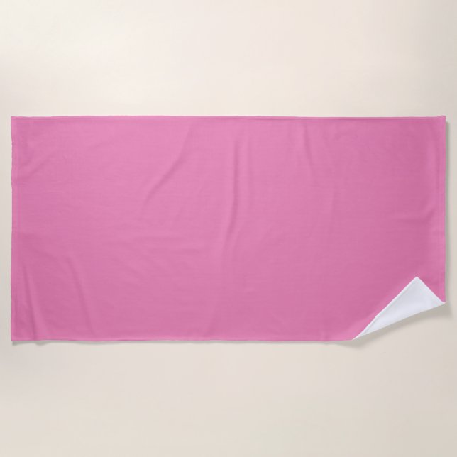 Pink #EF8484, Cadillac Pink Beach Towel (Front)