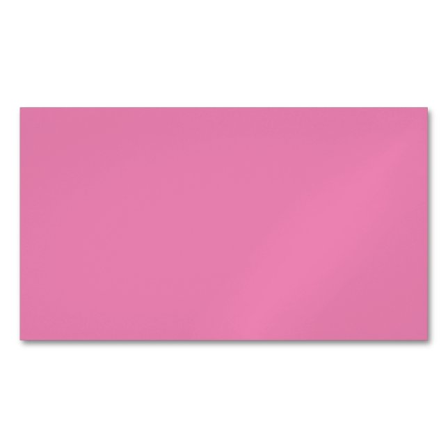Pink #EF8484, Cadillac Pink Magnetic Business Card (Front)