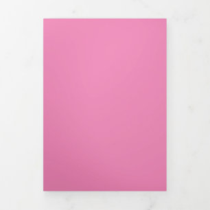 Pink #EF8484, Cadillac Pink Tri-Fold Holiday Card
