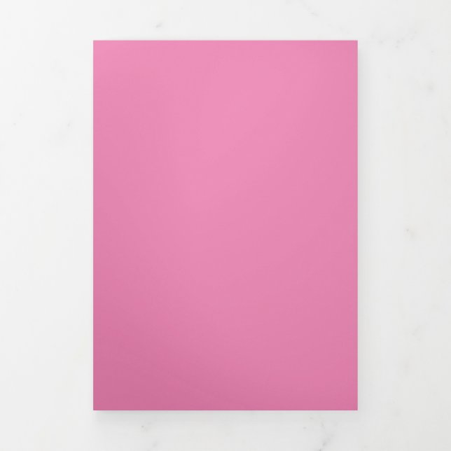 Pink #EF8484, Cadillac Pink Tri-Fold Holiday Card (Cover)