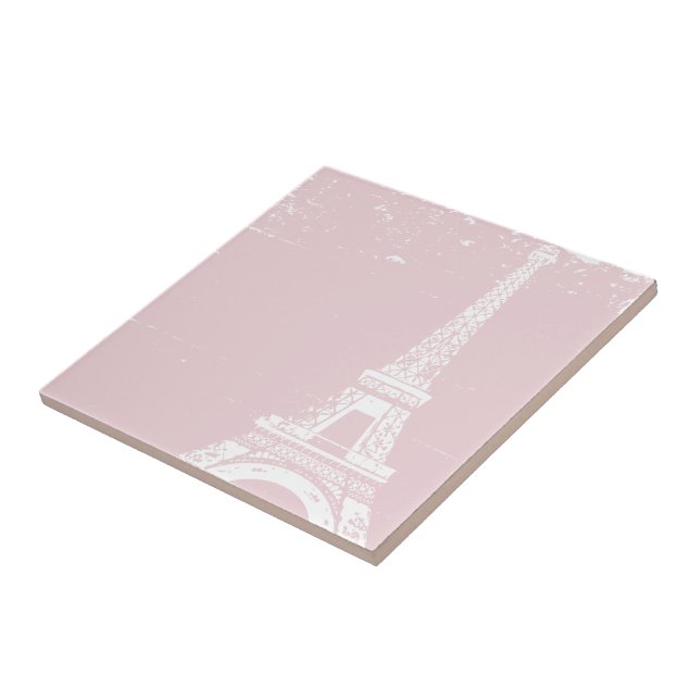 Pink Eiffel Tower Ceramic Tiles (Side)
