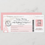 Pink Eiffel Tower Night in Paris Birthday Party Invitation<br><div class="desc">A Vintage Paris France Boarding Pass for ANY BIRTHDAY CELEBRATION. Flourish Designs with Eiffel Tower. Colours are White and Pink.  For enquiries about custom design changes by the independant designer please email paula@labellarue.com BEFORE you customise or place an order.</div>