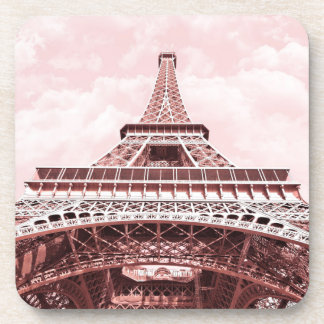 Pink Eiffel Tower, Paris Cork Coaster