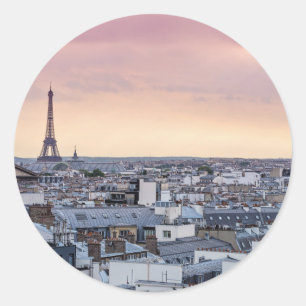 Pink Eiffel Tower Photo Sticker