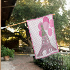 Pink Eiffel Tower Roses Rose  Balloons House Flag