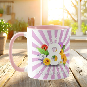 Pink Eight March Women's Day Mug