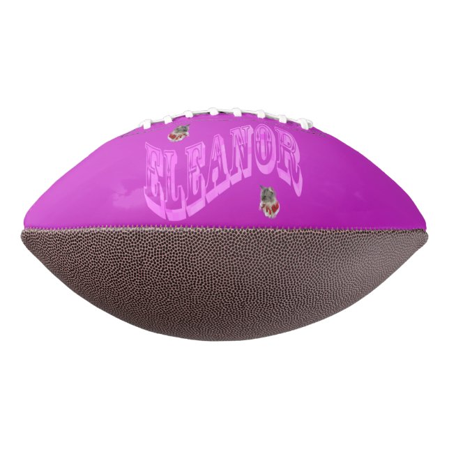 Pink Eleanor Name Logo, American Football (Rotated 270)