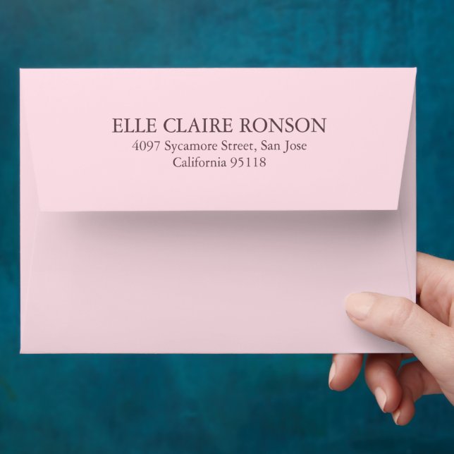 pink Elegance Graduation Party Invitation Envelope (Hand)