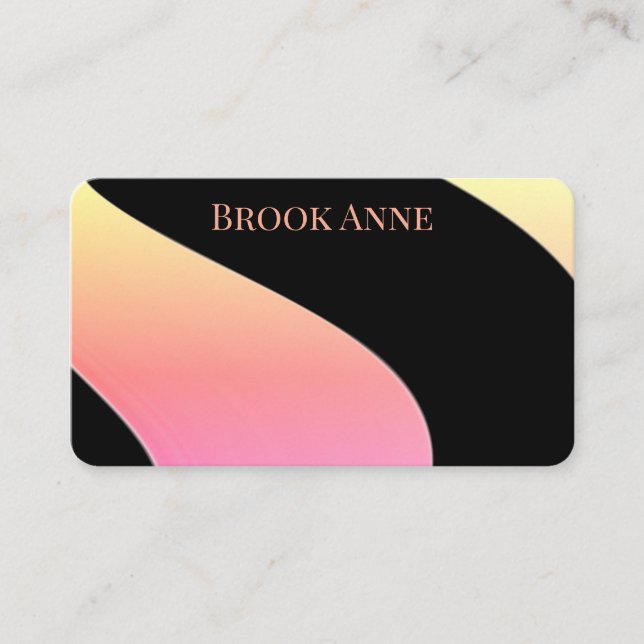 Pink Elegant Abstract Swirl Classic Business Cards (Front)