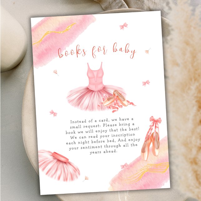 Pink Elegant Ballerina Welcome Sign Baby Shower Thank You Card (Pink Elegant Ballerina Welcome Sign Baby Shower Thank You Card)