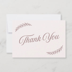 Pink elegant boho bridal shower Thank You Notes