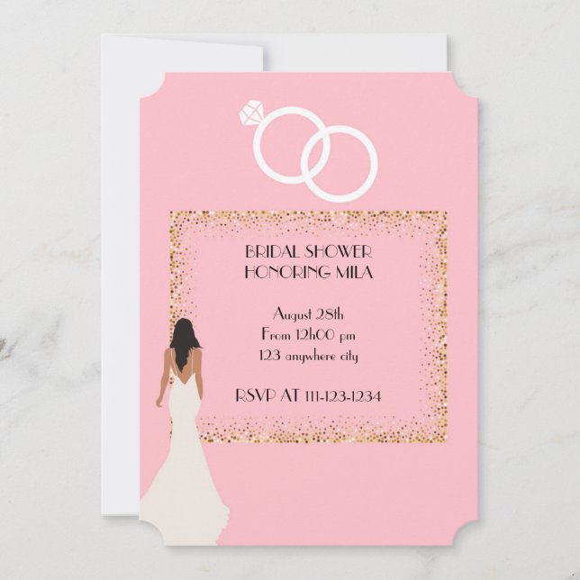 PINK ELEGANT BRIDAL SHOWER INVITATION (Front)