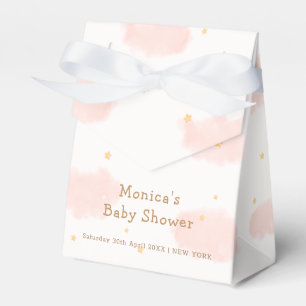 Pink Elegant Cloud Nine Girl Baby Shower Favour Box
