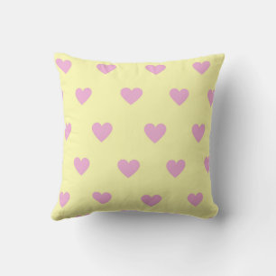 Pink Elegant Cute Cosy Modern Romantic Chic Heart Cushion