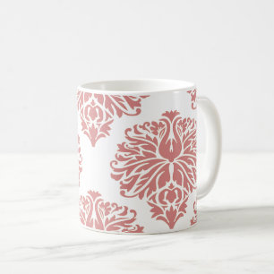 Pink Elegant Damask Coffee Mug