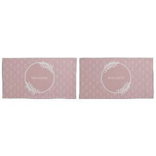 Pink Elegant Damask Pillow Case