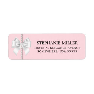 Pink Elegant Fancy Tiffany Return Address