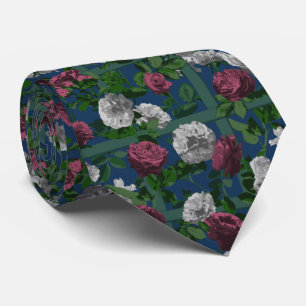 Pink Elegant Floral Roses   Tie