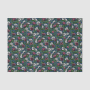 Pink Elegant Floral Roses Tissue Paper