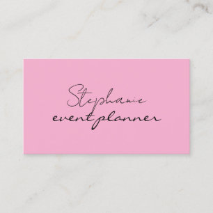 Pink Elegant Girly Professional Bright Trendy Cool Business Card