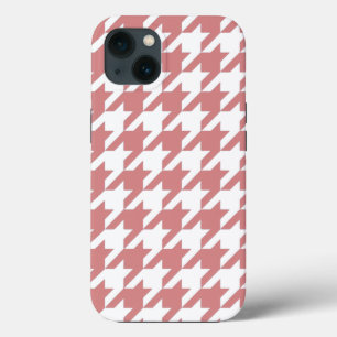 Pink Elegant Houndstooth iPhone 13 Case