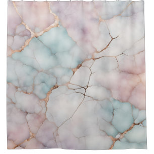 Pink Elegant Marble Stone Texture  Shower Curtain