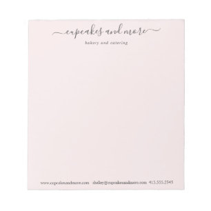 Pink Elegant Minimalist Business Notepad