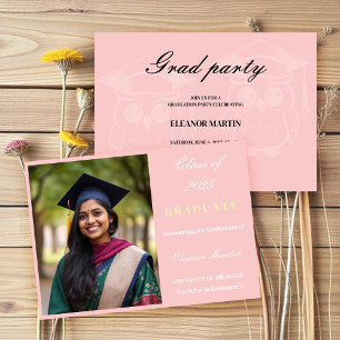 Pink Elegant Photo Invitation