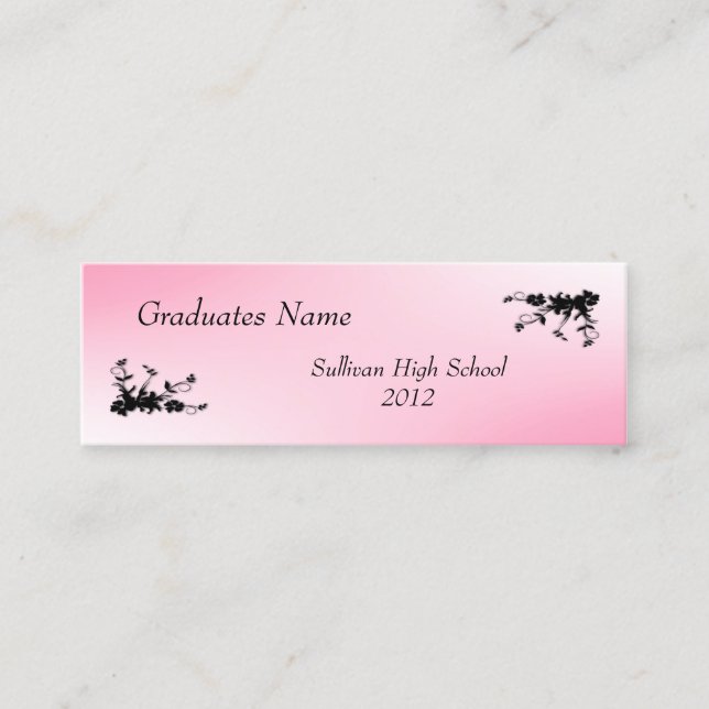 Pink Elegant Profile Card (Front)