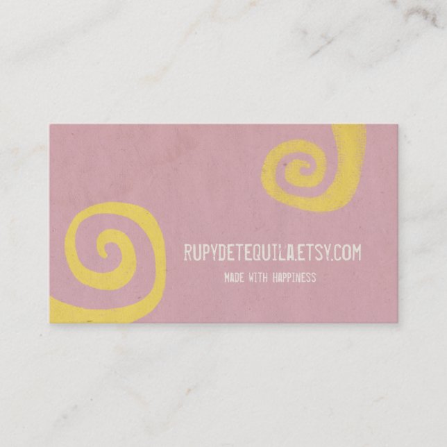 Pink Elegant Swirl Cards (Front)