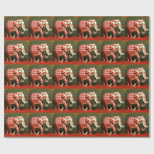 Pink Elephant And Polka Dot Chihuahua Wrapping Paper