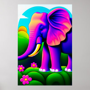 Pink Elephant - Canvas Art Print