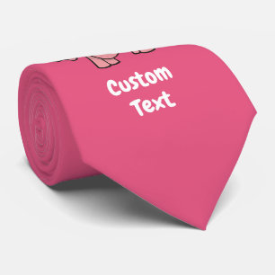 Pink elephant cartoon neck tie