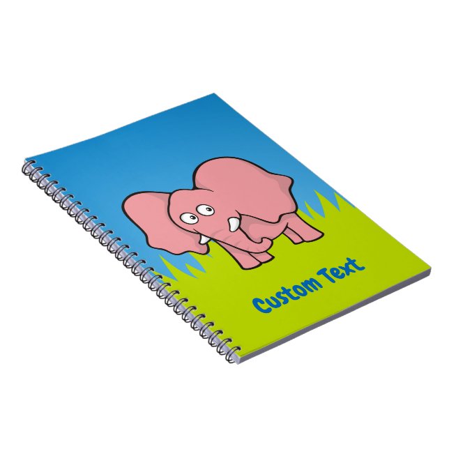 Pink elephant cartoon notebook (Right Side)