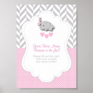 Pink Elephant Game Instruction Poster