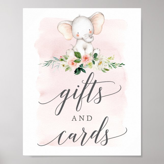 Pink Elephant Gifts and Cards Sign (Front)